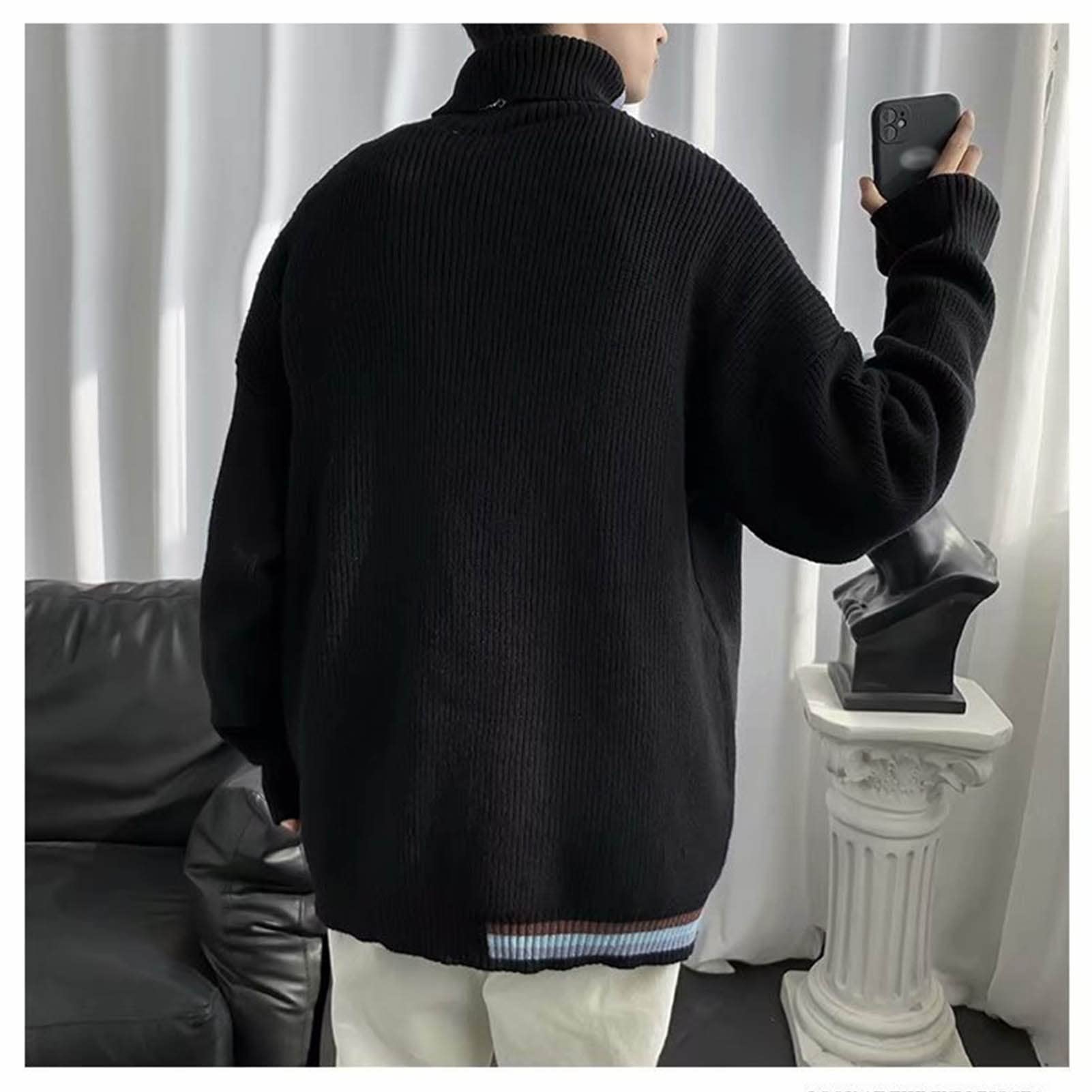 Amazon.co.jp: セーター タートルネックセーター男性韓国の